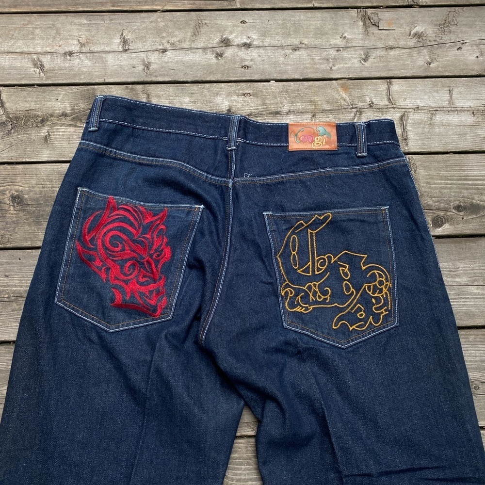 Vintage Coogi Embroidered Jeans Size 40 Blue